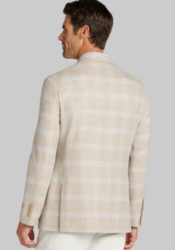 Jos. A. Bank Comfort Stretch Tailored Fit Plaid Sportcoat