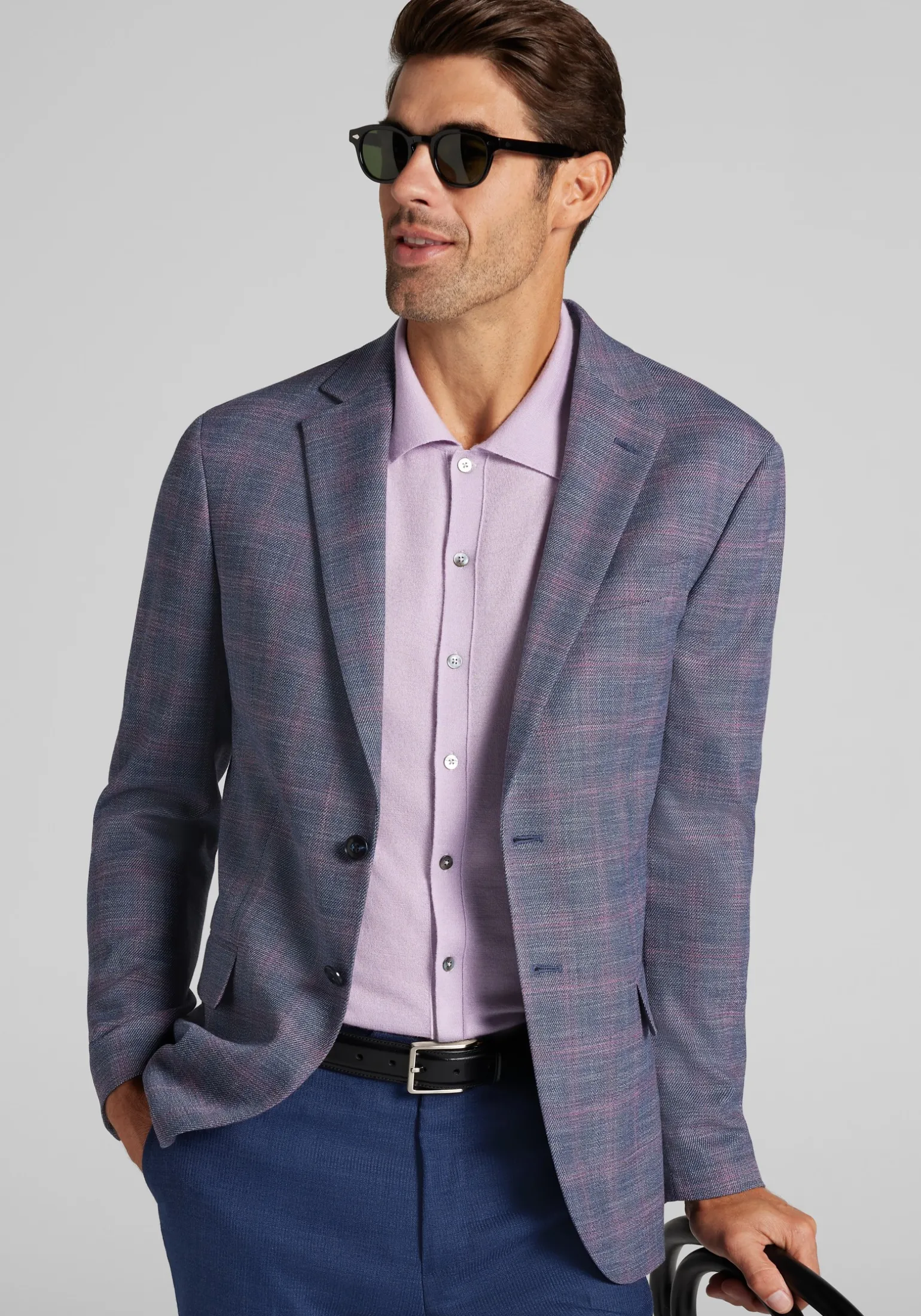 Jos. A. Bank Comfort Stretch Tailored Fit Plaid Sportcoat