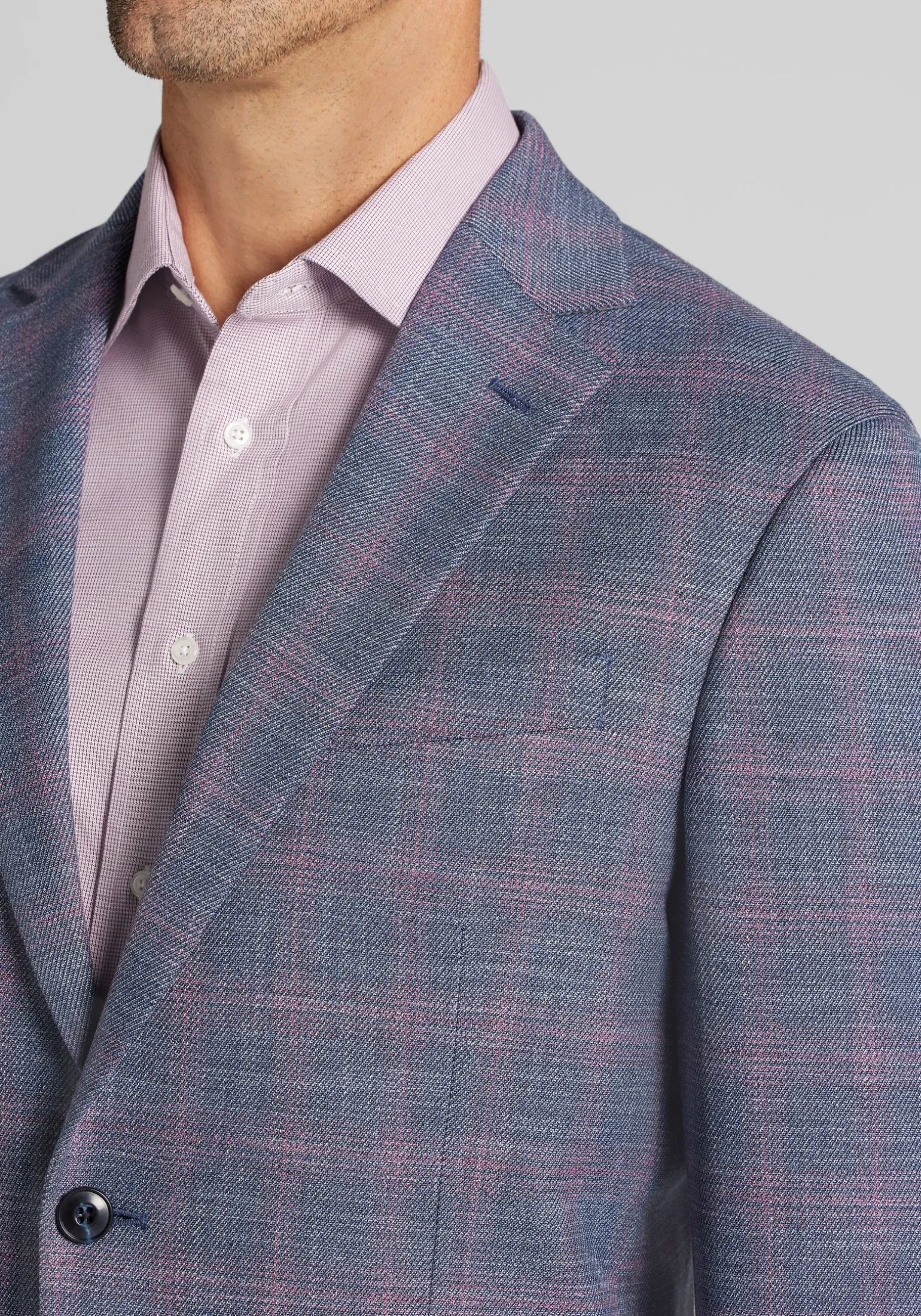 Jos. A. Bank Comfort Stretch Tailored Fit Plaid Sportcoat