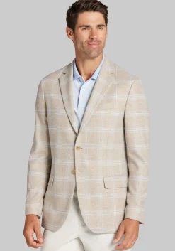 Jos. A. Bank Comfort Stretch Tailored Fit Plaid Sportcoat - Big & Tall