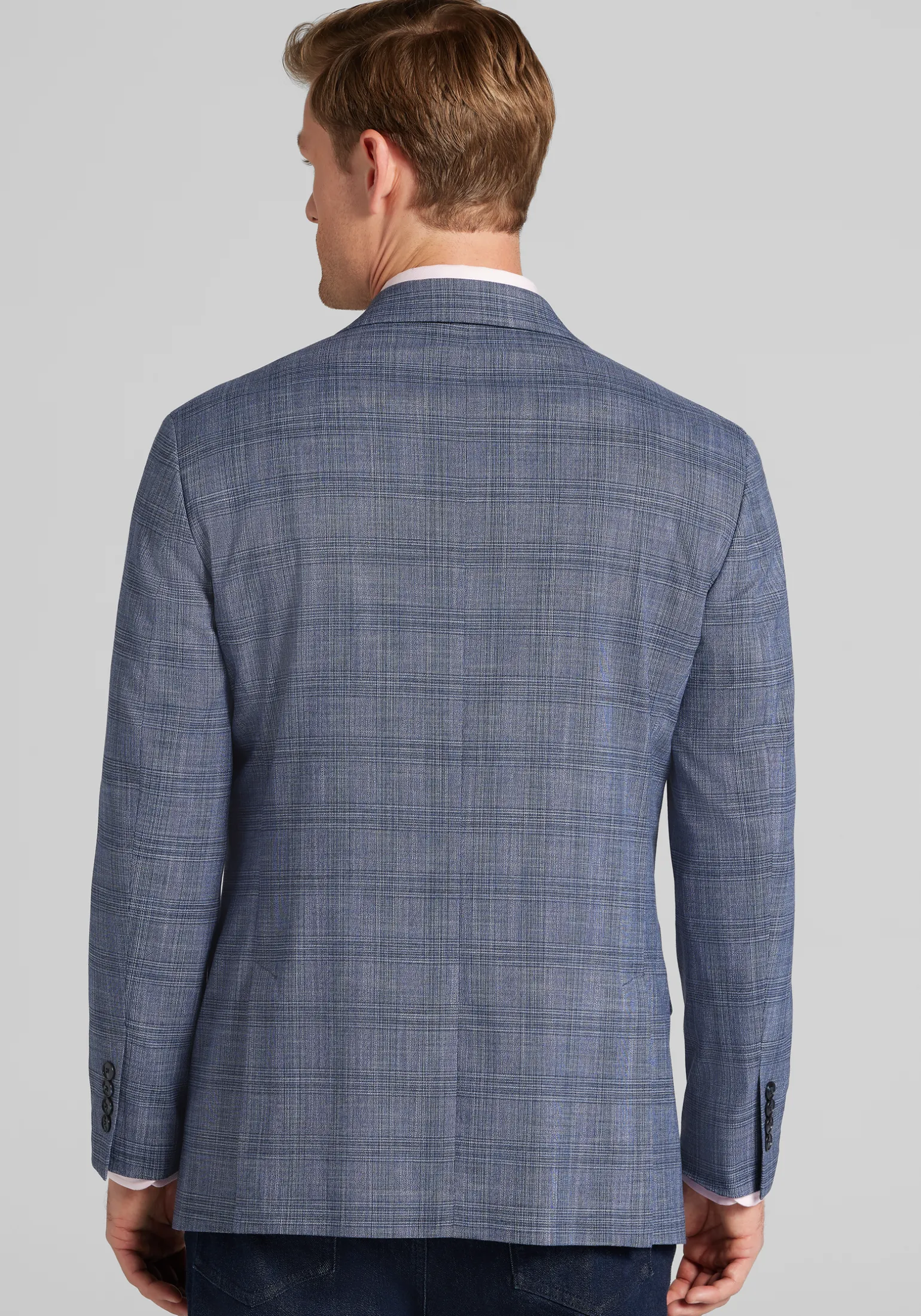 Jos. A. Bank Comfort Stretch Tailored Fit Plaid Sportcoat