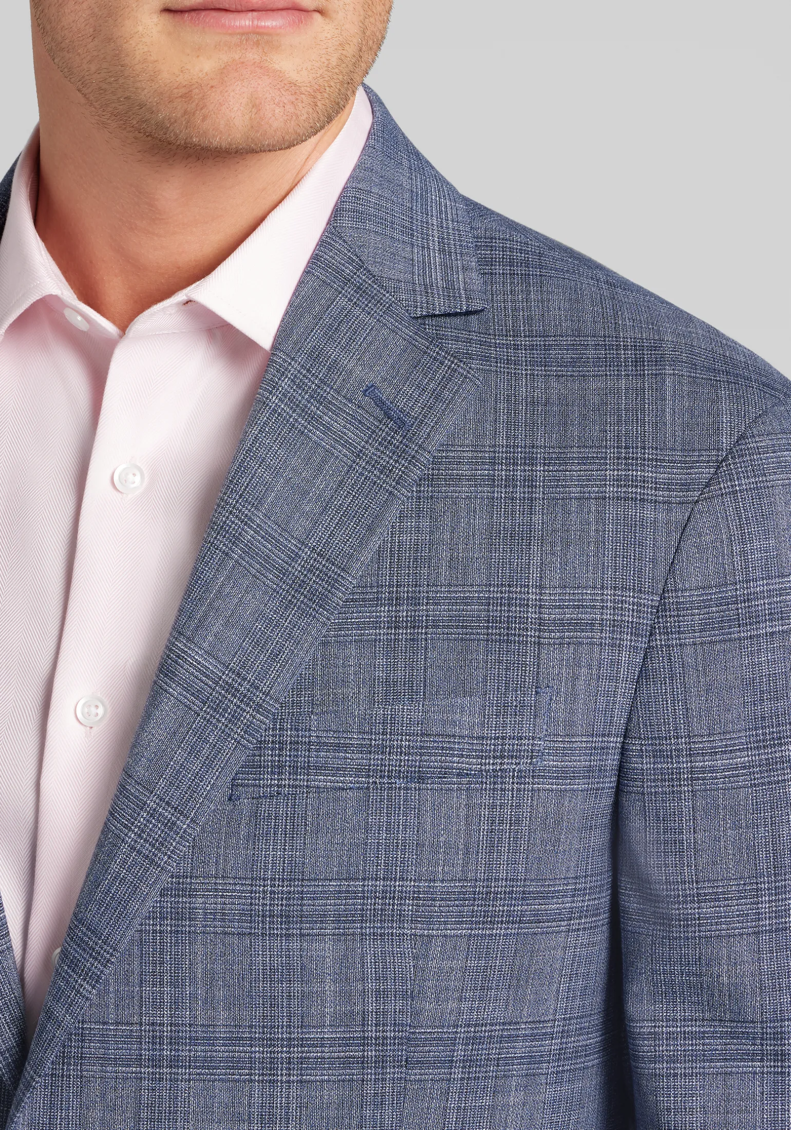 Jos. A. Bank Comfort Stretch Tailored Fit Plaid Sportcoat