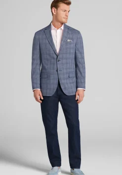 Jos. A. Bank Comfort Stretch Tailored Fit Plaid Sportcoat