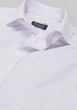 Jos. A. Bank Comfort Stretch Tailored Fit Spread Collar Stripe Dress Shirt
