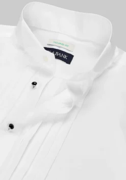 Jos. A. Bank Comfort Stretch Tailored Fit Wing Collar French Cuff Five-Pleat Formal Dress Shirt