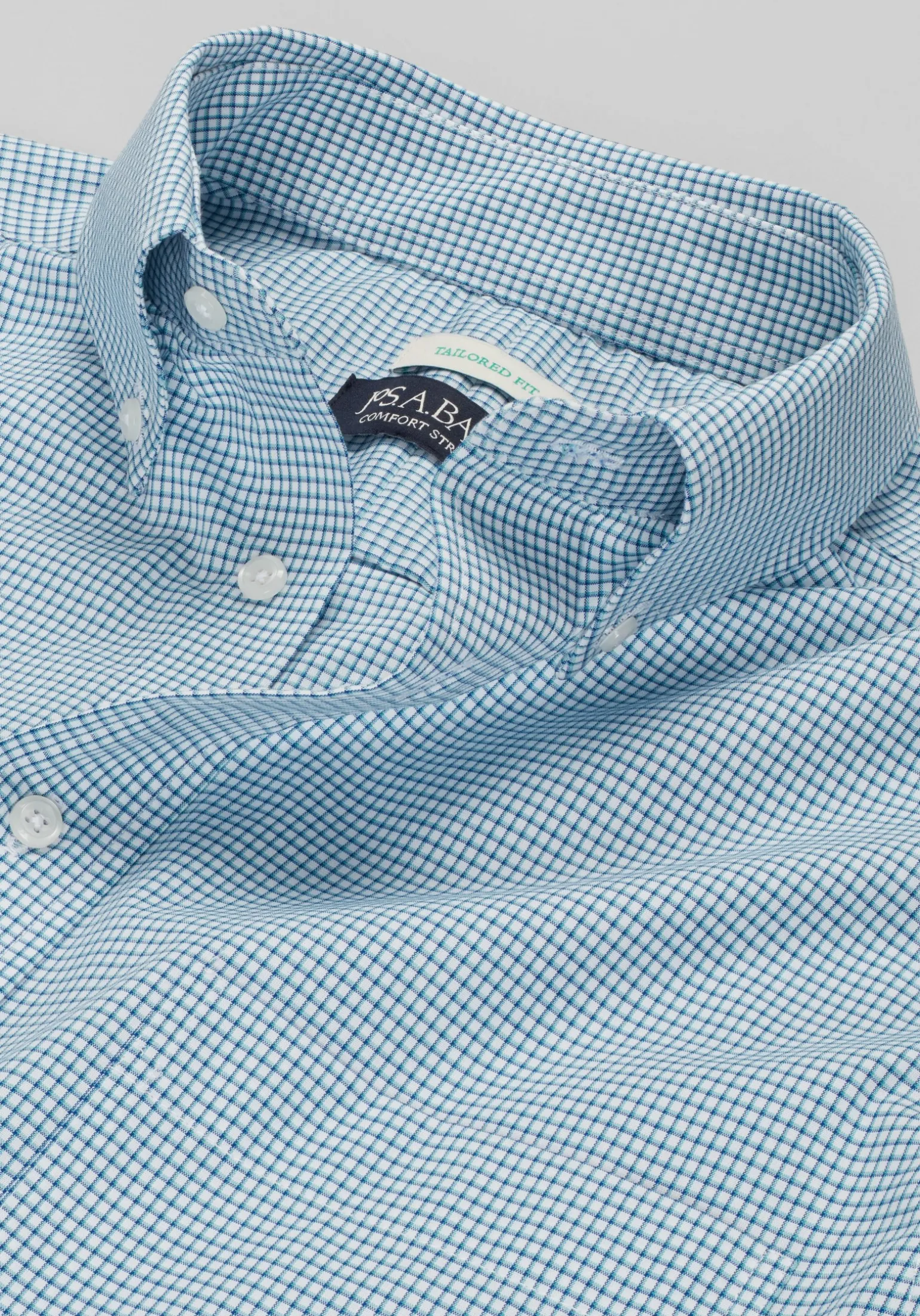 Jos. A. Bank Comfort Stretch Tailored Fit Button-Down Collar Check Dress Shirt