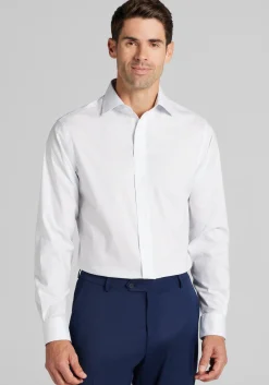 Jos. A. Bank Comfort Stretch Tailored Fit Spread Collar Medallion Dot Dress Shirt