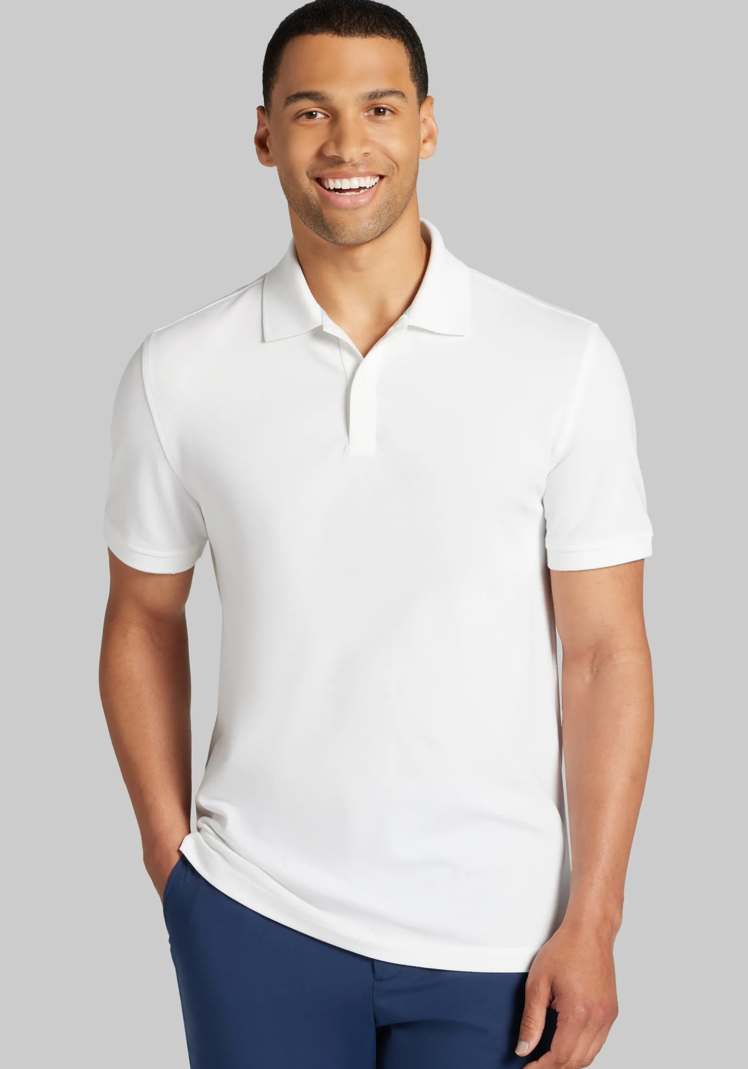 Jos. A. Bank Comfort Stretch Tailored Fit Pique Polo - Big & Tall