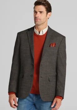 Jos. A. Bank Comfort Stretch Traditional Fit Plaid Sportcoat