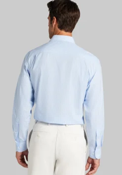 Jos. A. Bank Comfort Stretch Traditional Fit Spread Collar Stripe Dress Shirt