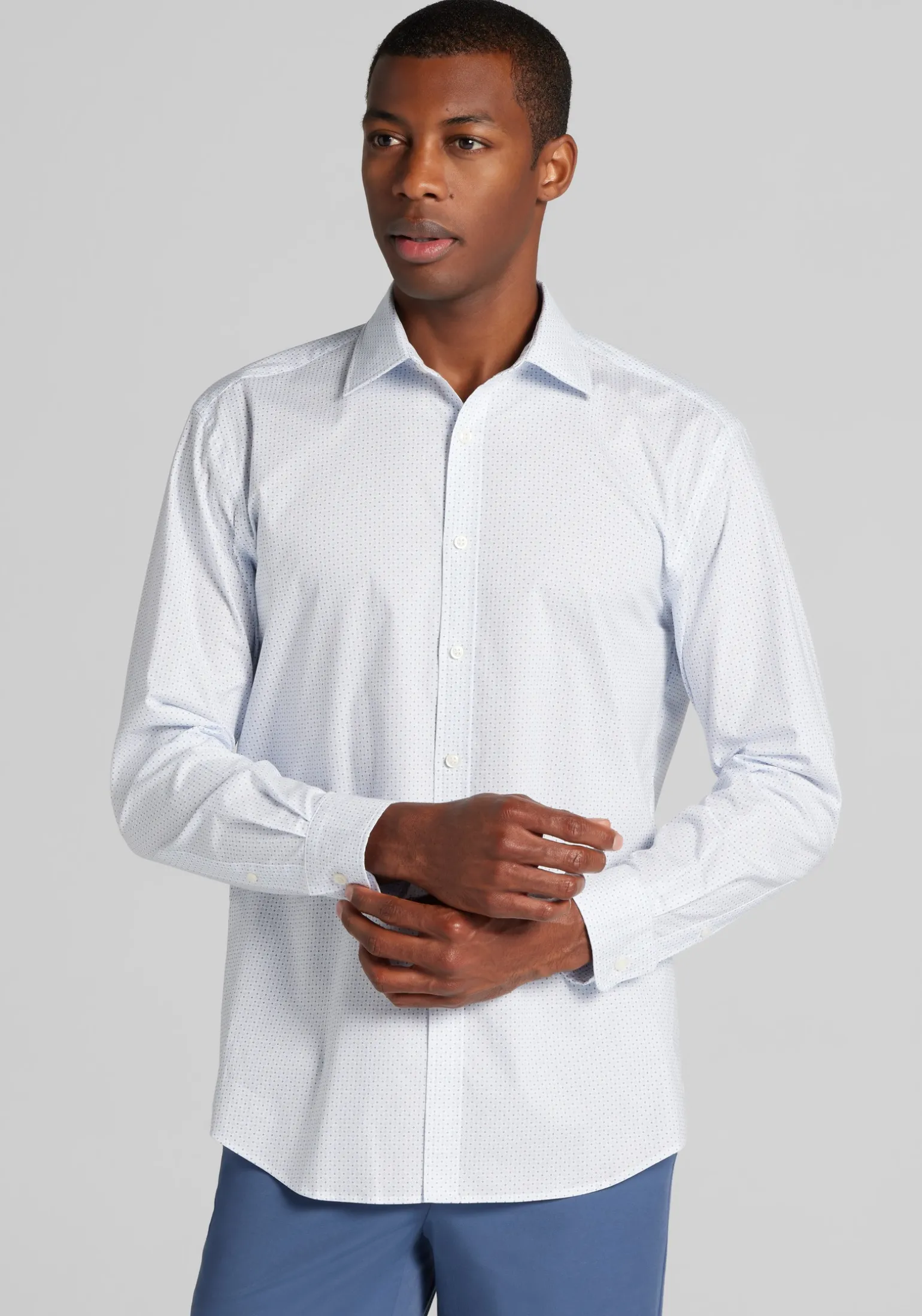 Jos. A. Bank Diamond Polka Dot Button Up Shirt