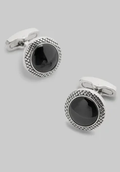 Jos. A. Bank Round Black Onyx Cufflinks