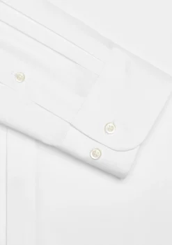 Jos. A. Bank Skinny Fit Spread Collar Covered Placket Solid Dress Shirt