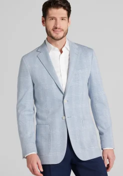 Jos. A. Bank Slim Fit Comfort Stretch Knit Plaid Sportcoat