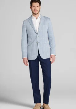 Jos. A. Bank Slim Fit Comfort Stretch Knit Plaid Sportcoat