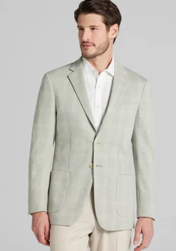 Jos. A. Bank Slim Fit Comfort Stretch Knit Plaid Sportcoat