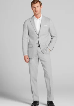 Jos. A. Bank Slim Fit Comfort Stretch Linen Blend Plaid Suit Separate Jacket - Big & Tall
