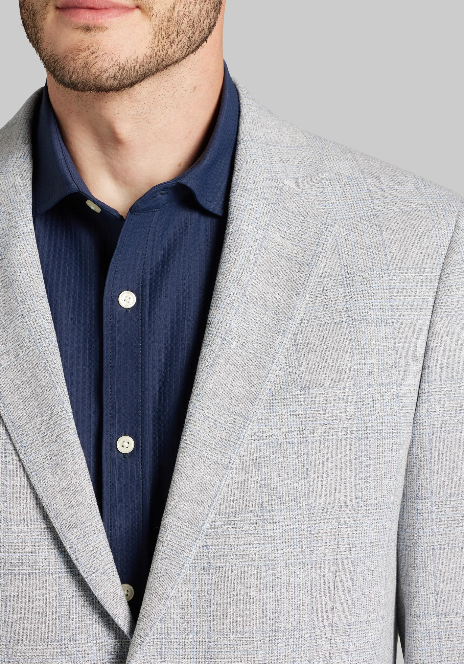 Jos. A. Bank Slim Fit Plaid Comfort Stretch Sportcoat