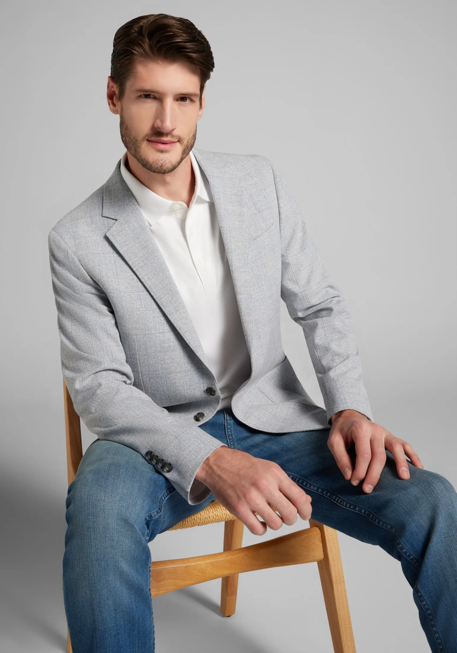 Jos. A. Bank Slim Fit Plaid Comfort Stretch Sportcoat