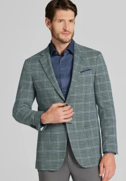 Jos. A. Bank Slim Fit Windowpane Plaid Comfort Stretch Sportcoat - Big & Tall