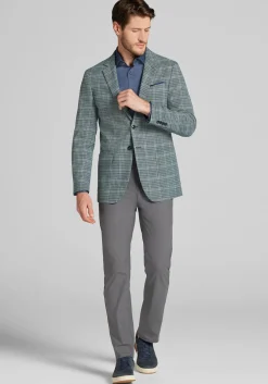 Jos. A. Bank Slim Fit Windowpane Plaid Comfort Stretch Sportcoat