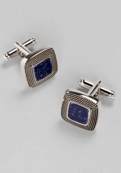Jos. A. Bank Square Granulated Lapis Cufflinks