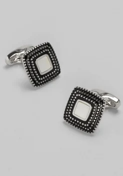 Jos. A. Bank Square Mother‑of‑Pearl Cufflinks