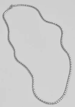 Jos. A. Bank Stainless Steel Curb Chain, 20-Inch Length