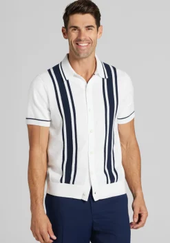 Jos. A. Bank Tailored Fit Bowling Panel Shirt Sweater - Big & Tall