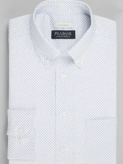 Jos. A. Bank Tailored Fit Button-Down Collar Print Dress Shirt