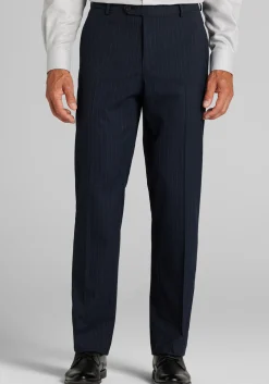 Jos. A. Bank Tailored Fit Chalk Stripe Comfort Stretch Suit Pants - Big & Tall