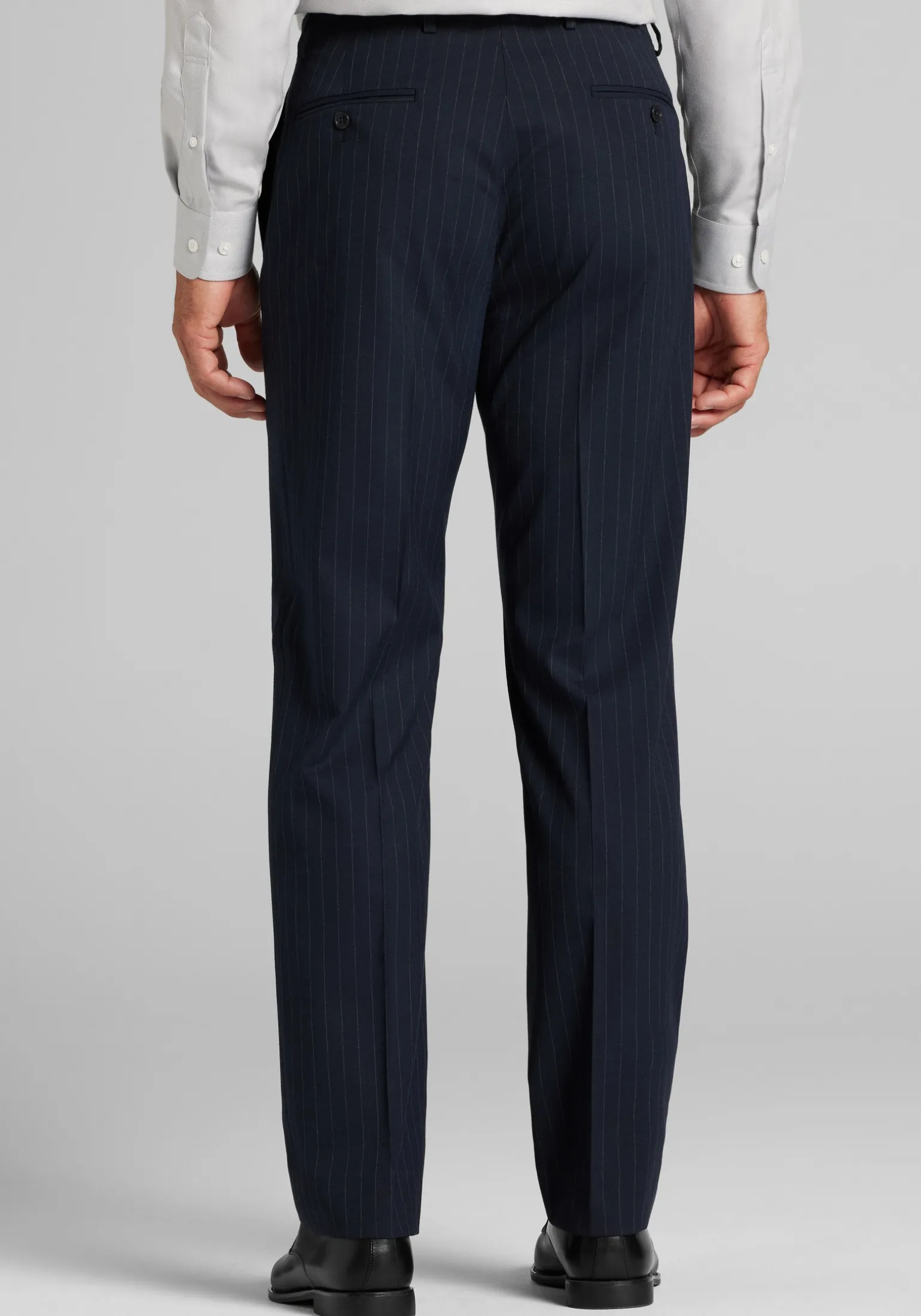 Jos. A. Bank Tailored Fit Chalk Stripe Comfort Stretch Suit Pants