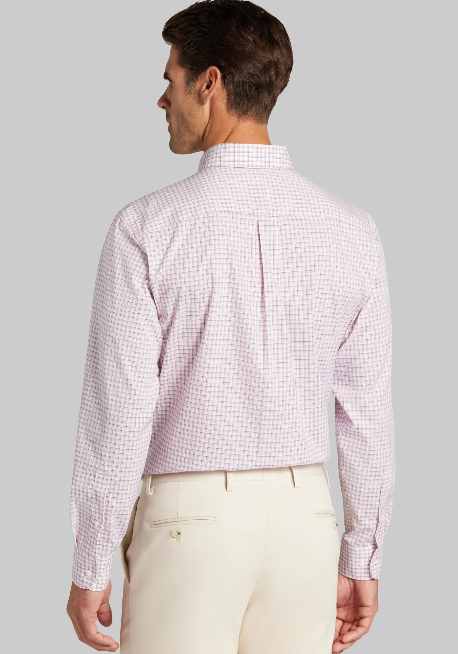 Jos. A. Bank Tailored Fit Check Comfort Stretch Dress Shirt