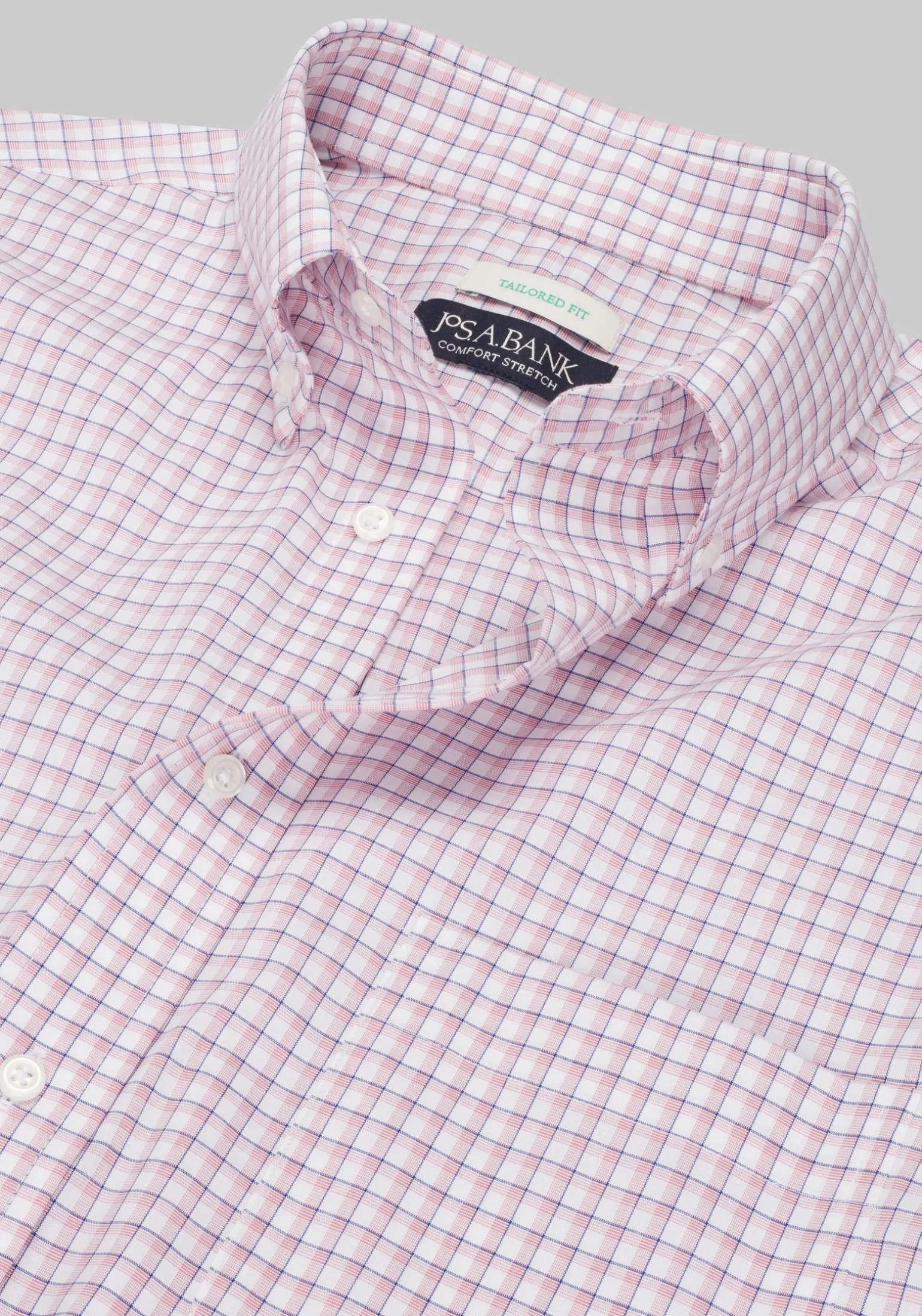 Jos. A. Bank Tailored Fit Check Comfort Stretch Dress Shirt