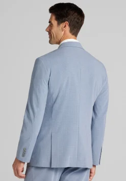 Jos. A. Bank Tailored Fit Comfort Stretch Seersucker Plaid Suit Separate Jacket