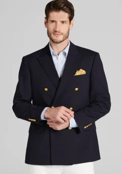Jos. A. Bank Tailored Fit Comfort Stretch Double-Breasted Blazer - Big & Tall