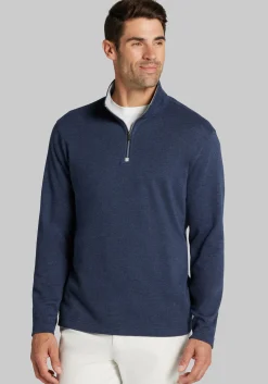 Jos. A. Bank Tailored Fit Double Face 1/4 Zip Pullover