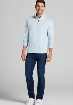 Jos. A. Bank Tailored Fit Double Face 1/4 Zip Pullover