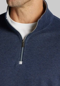 Jos. A. Bank Tailored Fit Double Face 1/4 Zip Pullover