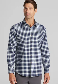 Jos. A. Bank Tailored Fit Herringbone Check Button-Up Shirt