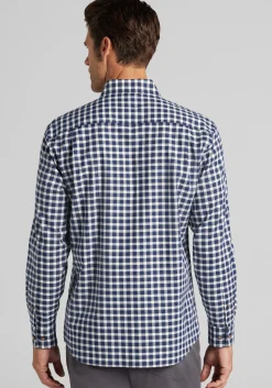 Jos. A. Bank Tailored Fit Herringbone Check Button-Up Shirt