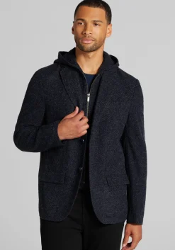 Jos. A. Bank Tailored Fit Knit Heathered Twill Jacket - Big & Tall
