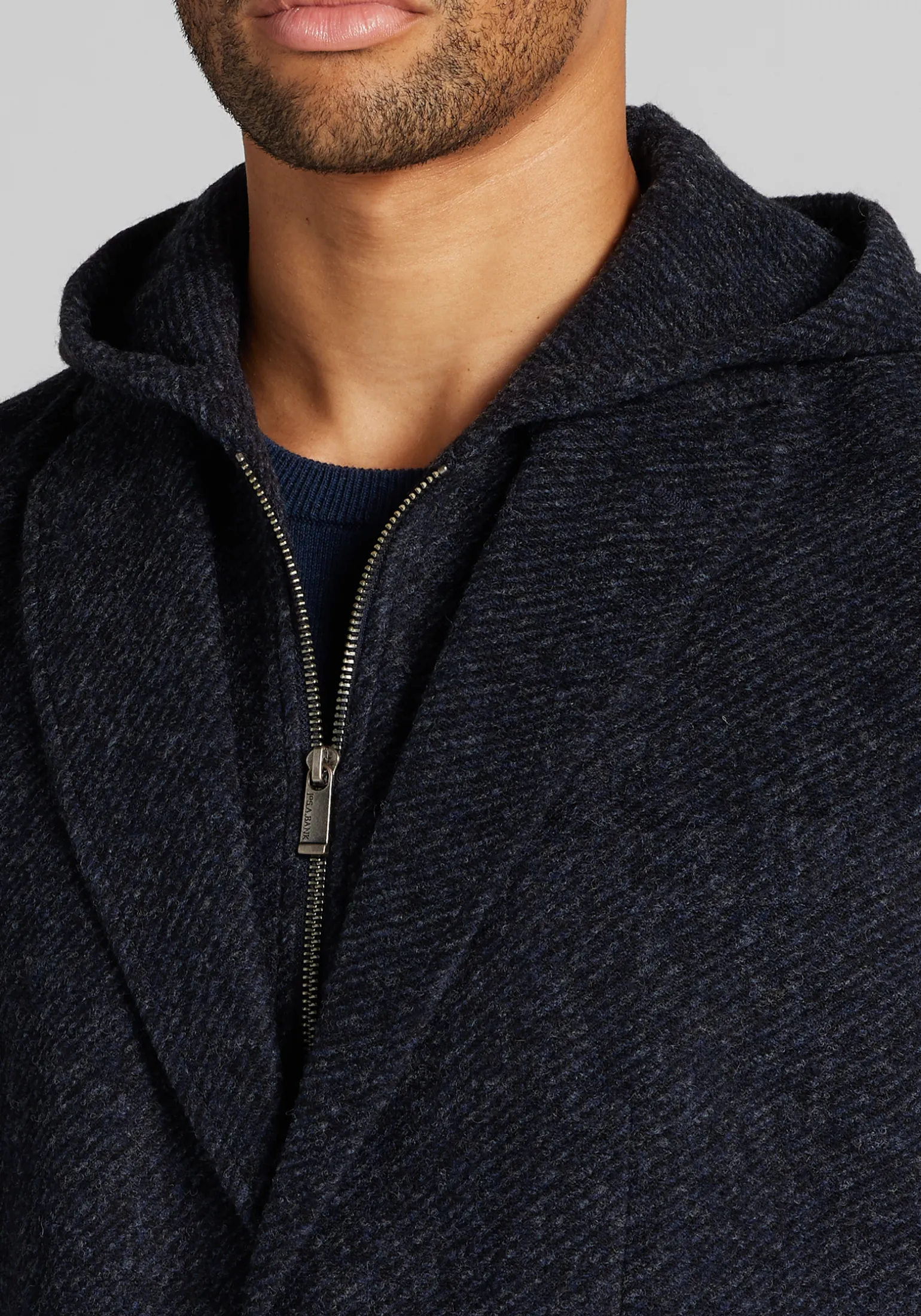 Jos. A. Bank Tailored Fit Knit Heathered Twill Jacket