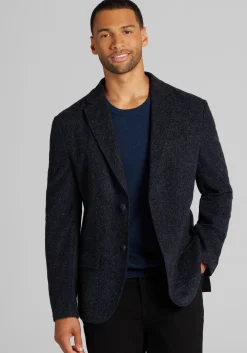 Jos. A. Bank Tailored Fit Knit Heathered Twill Jacket