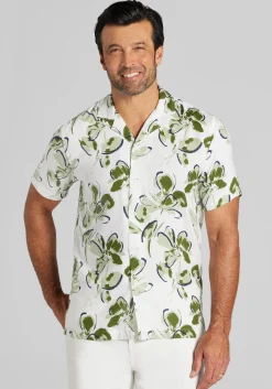 Jos. A. Bank Tailored Fit Lotus Short Sleeve Sportshirt CLEARANCE