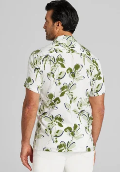 Jos. A. Bank Tailored Fit Lotus Short Sleeve Sportshirt CLEARANCE