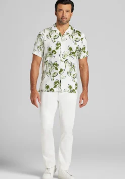 Jos. A. Bank Tailored Fit Lotus Short Sleeve Sportshirt CLEARANCE