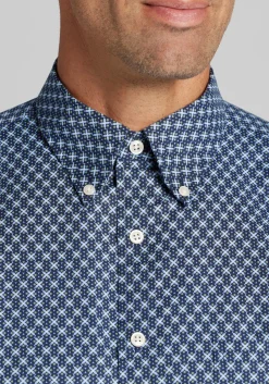 Jos. A. Bank Tailored Fit Medallion Button Up Shirt - Big & Tall
