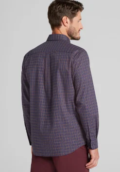 Jos. A. Bank Tailored Fit Med Check Button Up Shirt