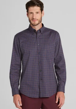 Jos. A. Bank Tailored Fit Med Check Button Up Shirt
